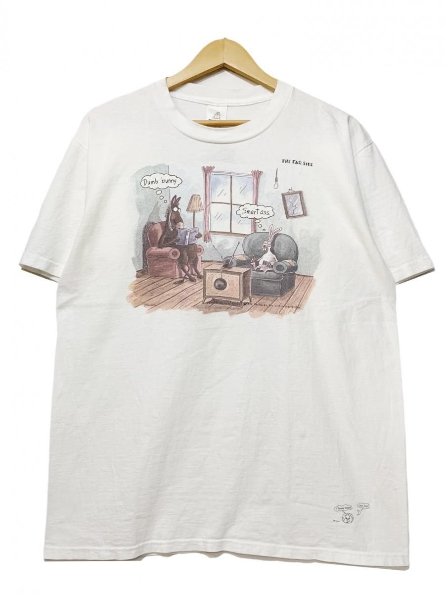 USA製 90s THE FAR SIDE Print S/S Tee 白 L ザファーサイド USA製 90s THE FAR SIDE Print S/S Tee 白 L ザファーサイド
