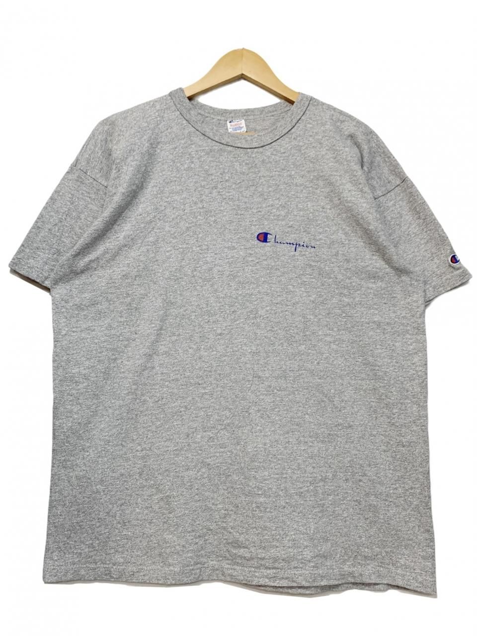 USA製 80s Champion 88/12 Script Logo S/S Tee 灰 XL トリコタグ チャンピオン 半袖 Tシャツ  スクリプトロゴ ハチハチ ワンツー 杢ボディ 古着 - NEWJOKE ONLINE STORE