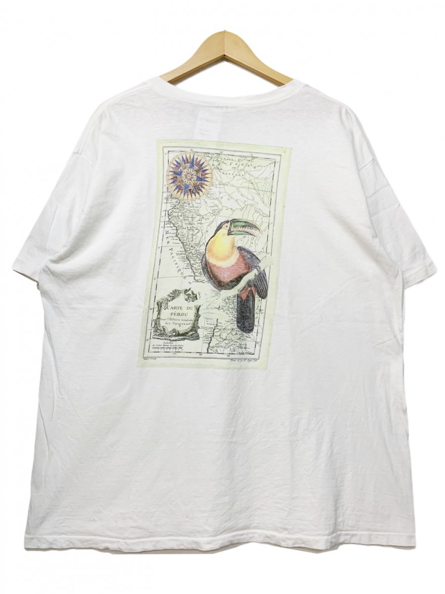 90s BANANA REPUBLIC Pocket S/S Tee 白 XL バナナリパブリック 半袖 Tシャツ ポケット付 ポケT ペルー  オオハシ 鳥 ホワイト 古着 - NEWJOKE ONLINE STORE