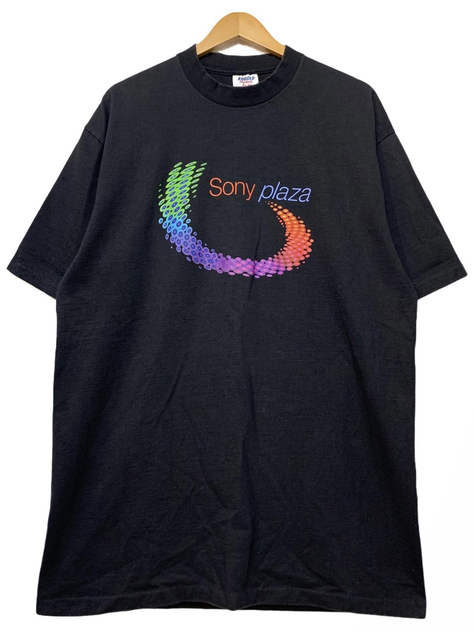 USA製 90s SONY PLAZA Print S/S Tee 黒 XL ソニープラザ 半袖 Tシャツ 