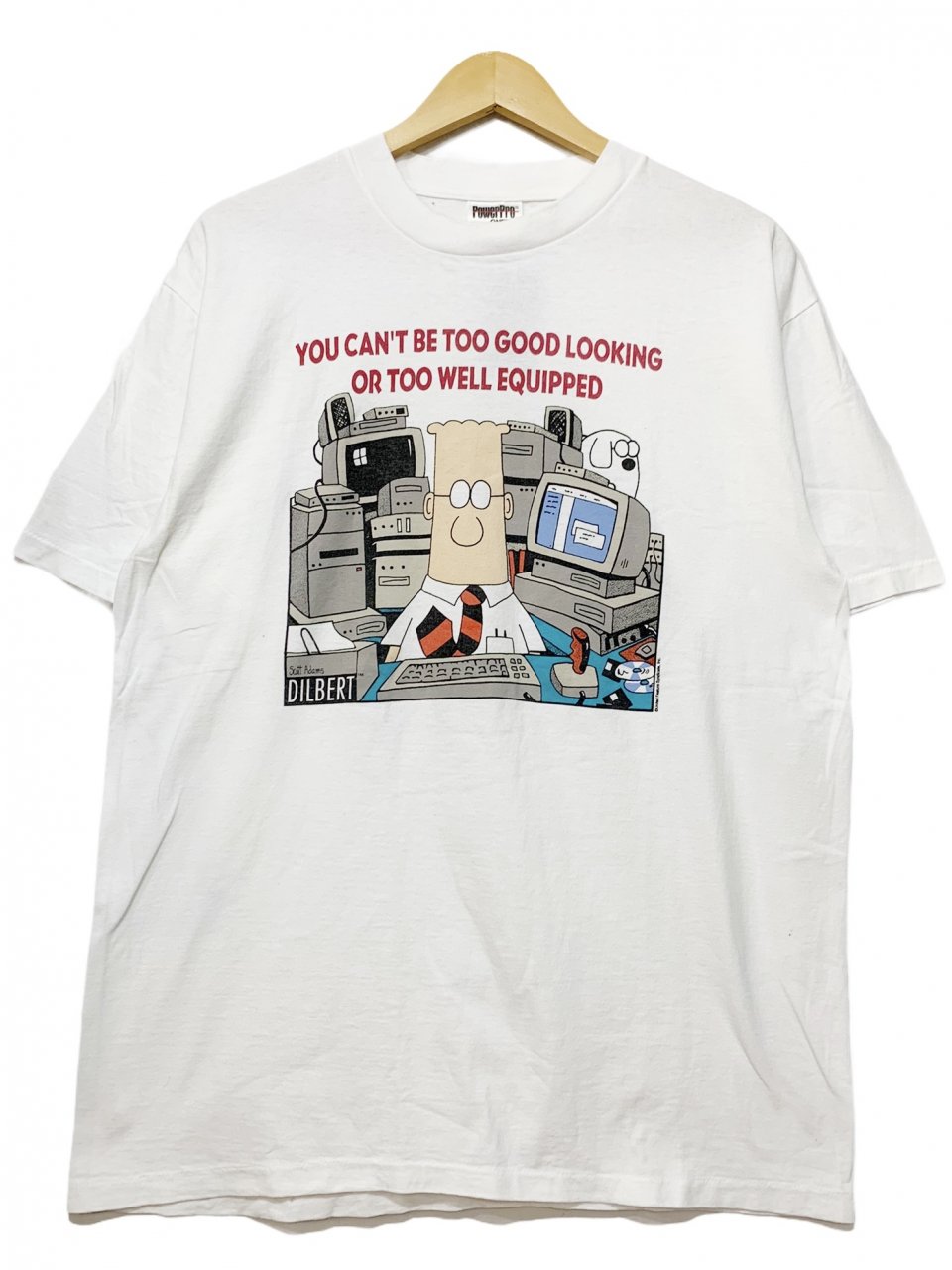 90s Dilbert Print S S Tee 白 L ディルバート 半袖 Tシャツ 漫画 イラスト キャラクター Scott Adams スコットアダムス ホワイト 古着 Newjoke Online Store