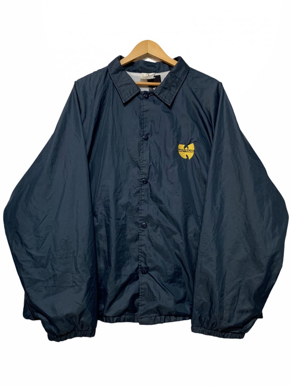 USA製 90s WU-TANG Logo Nylon Coach Jacket 紺 XXL ウータンクラン
