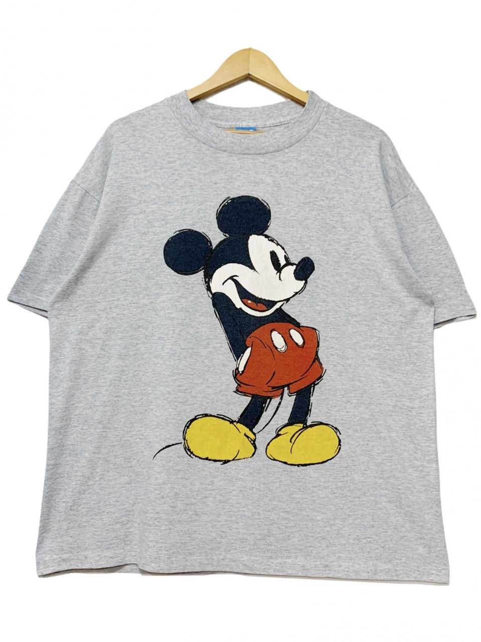 新品 ディズニー Tシャツ ミッキー 手書きイラスト 半袖 XL メンズ USA