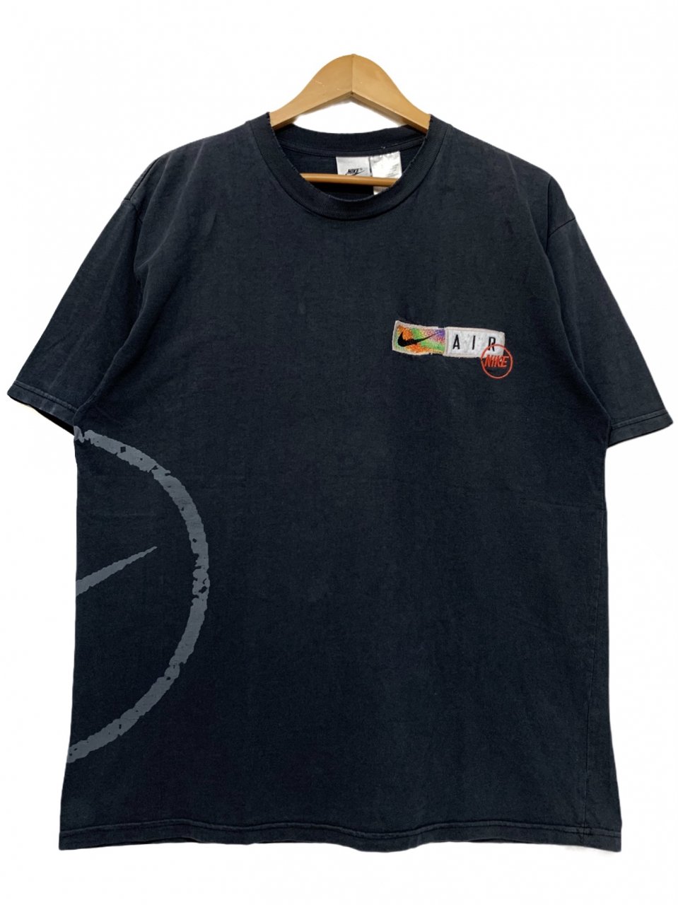 90's NIKE ナイキ tシャツ スウッシュ デカロゴ ブラック