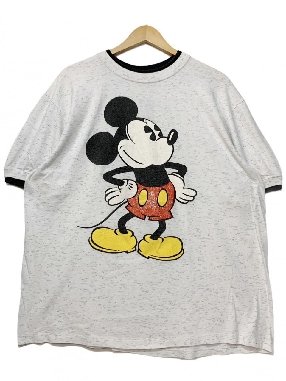 90s ディズニー ミッキーマウス 希少 Tシャツ イエロー XL