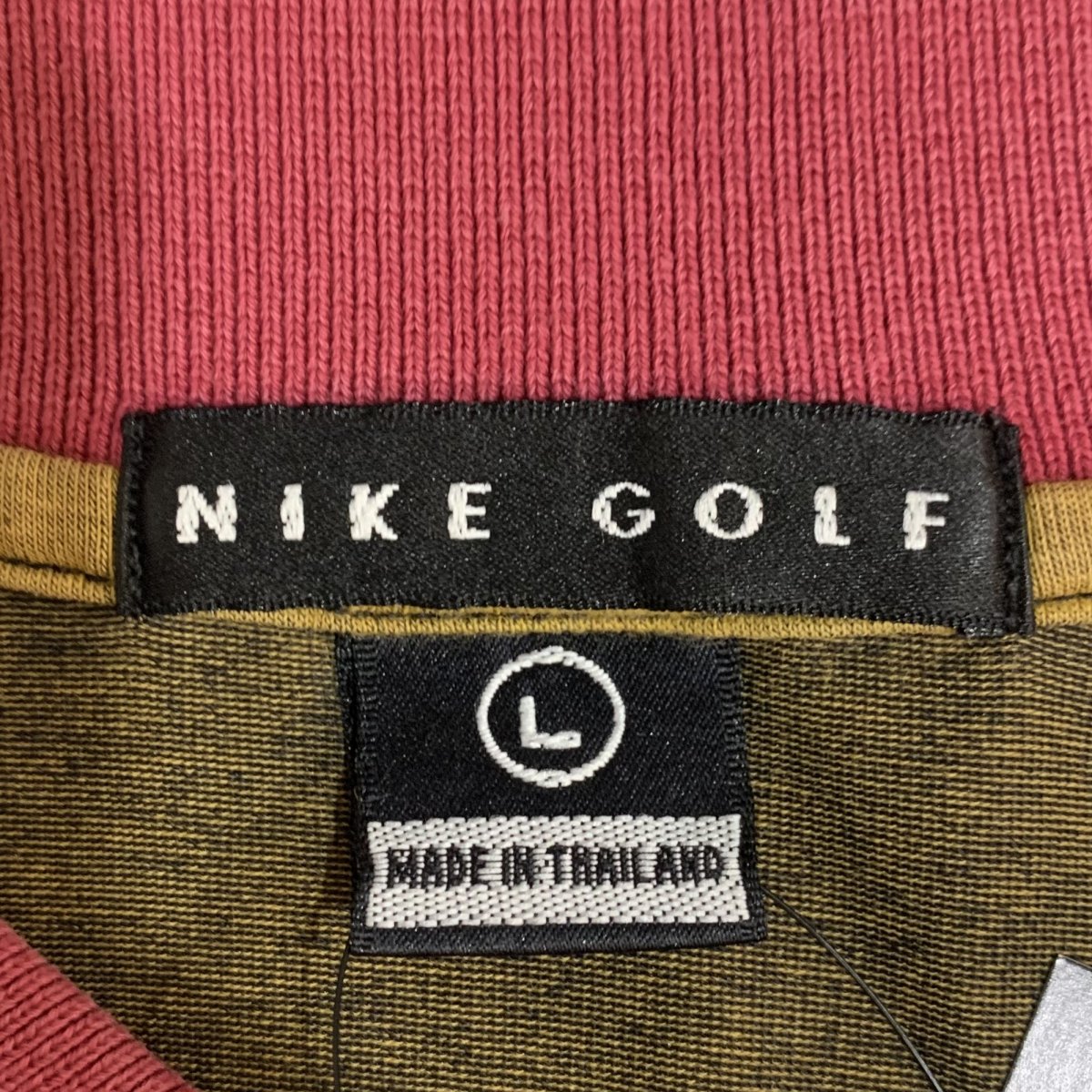 93年製 NIKE GOLF Logo S/S Polo Shirt 黄 L 90s ナイキ ゴルフ 半袖