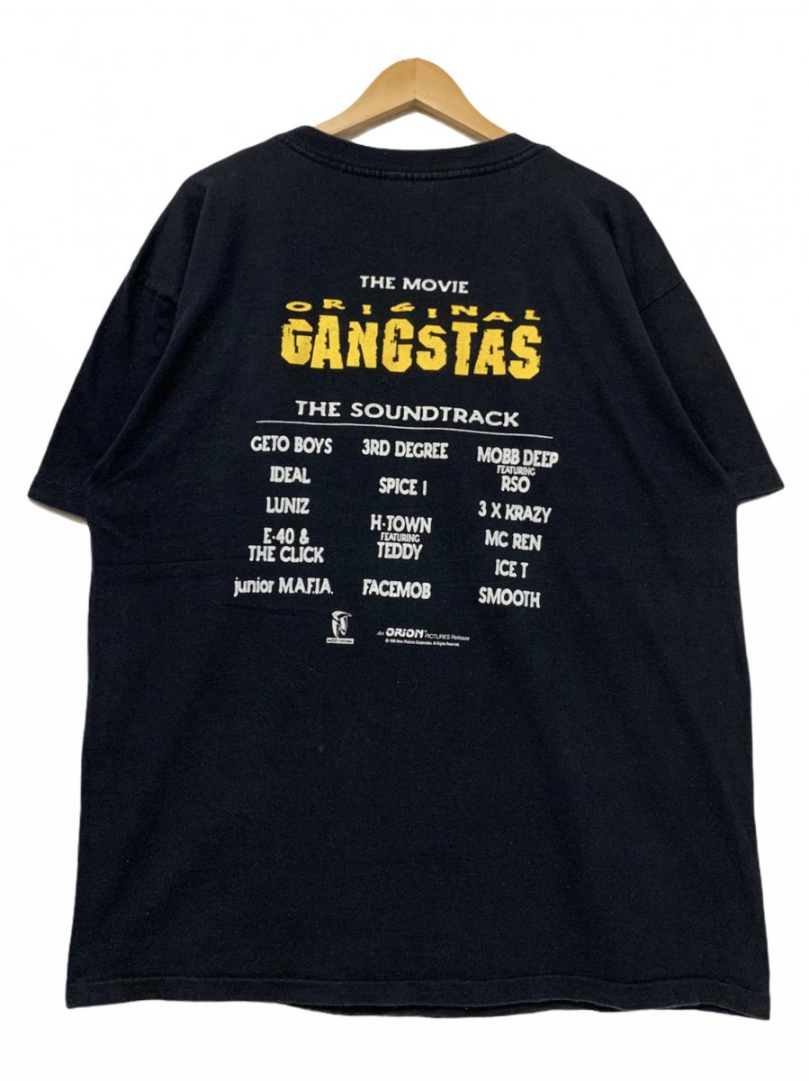 96年 ORIGINAL GANGSTAS Print S/S Tee 黒 XL 90s オリジナルギャングスター 半袖 Tシャツ プリント 映画T  ムービーT ブラック 古着 - NEWJOKE ONLINE STORE
