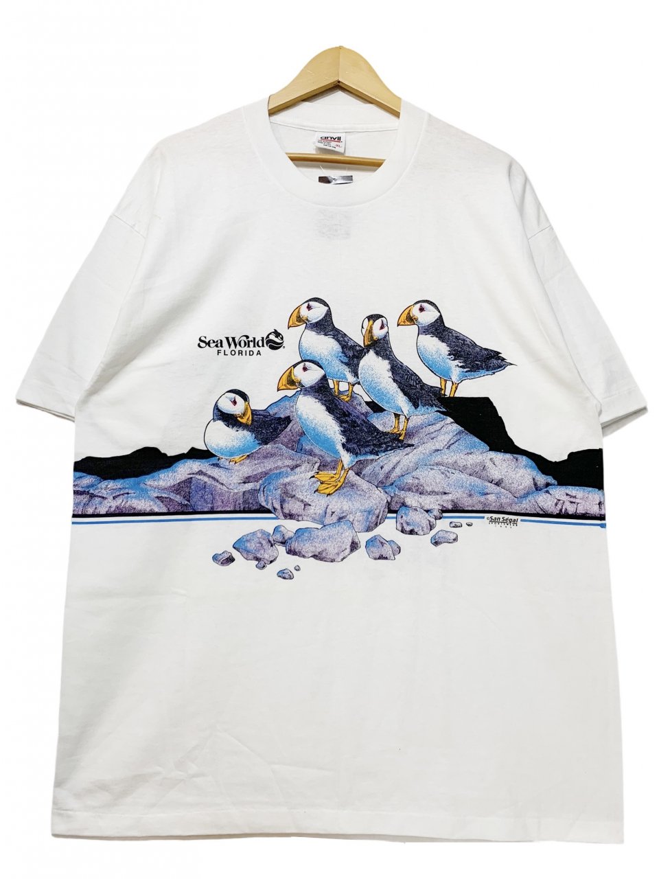 90's デッドストック anvil ペンギン プリントTシャツ