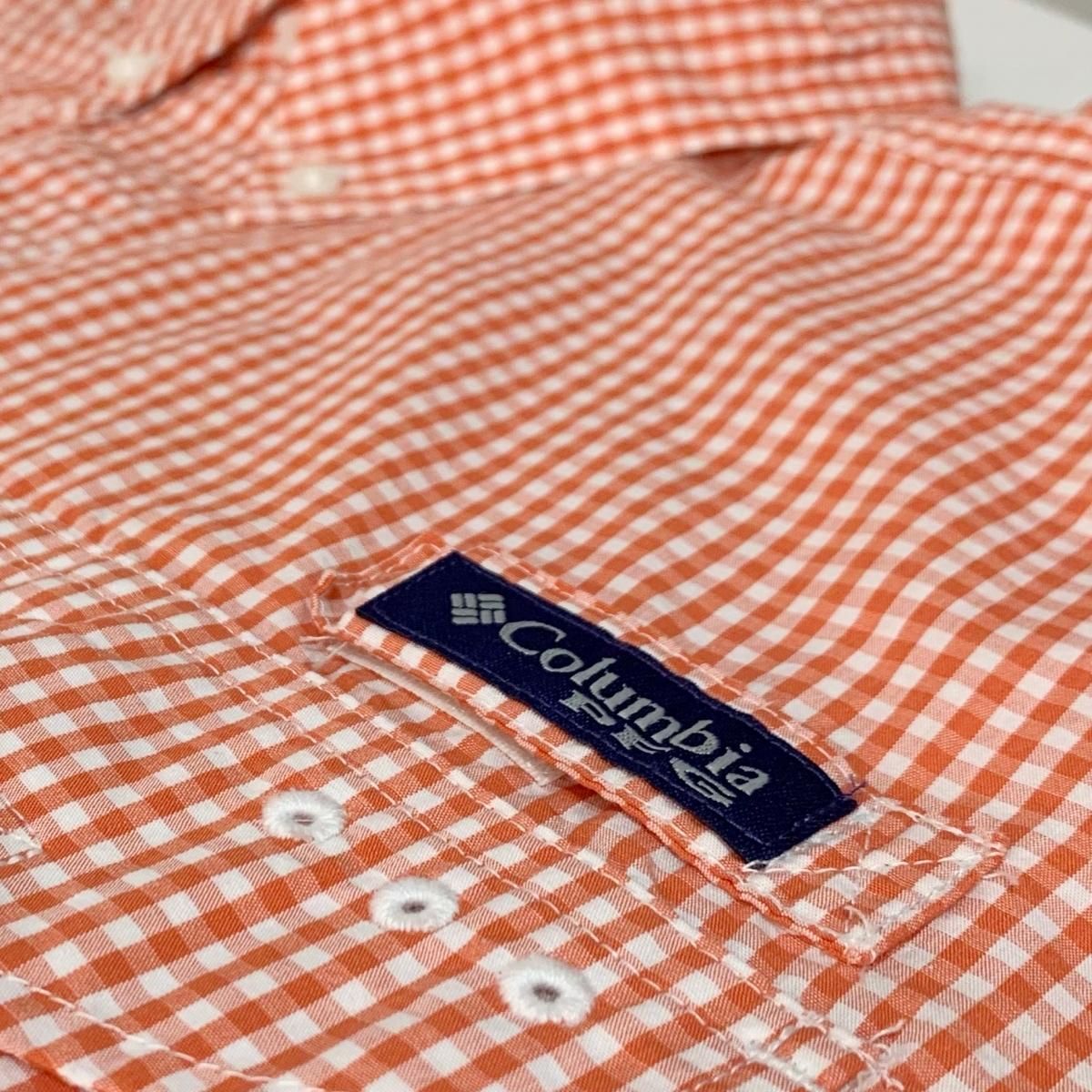 16年製 Columbia PFG Check S/S Fishing Shirt 赤白 M 16年製 Columbia PFG Check S/S Fishing Shirt 赤白 M