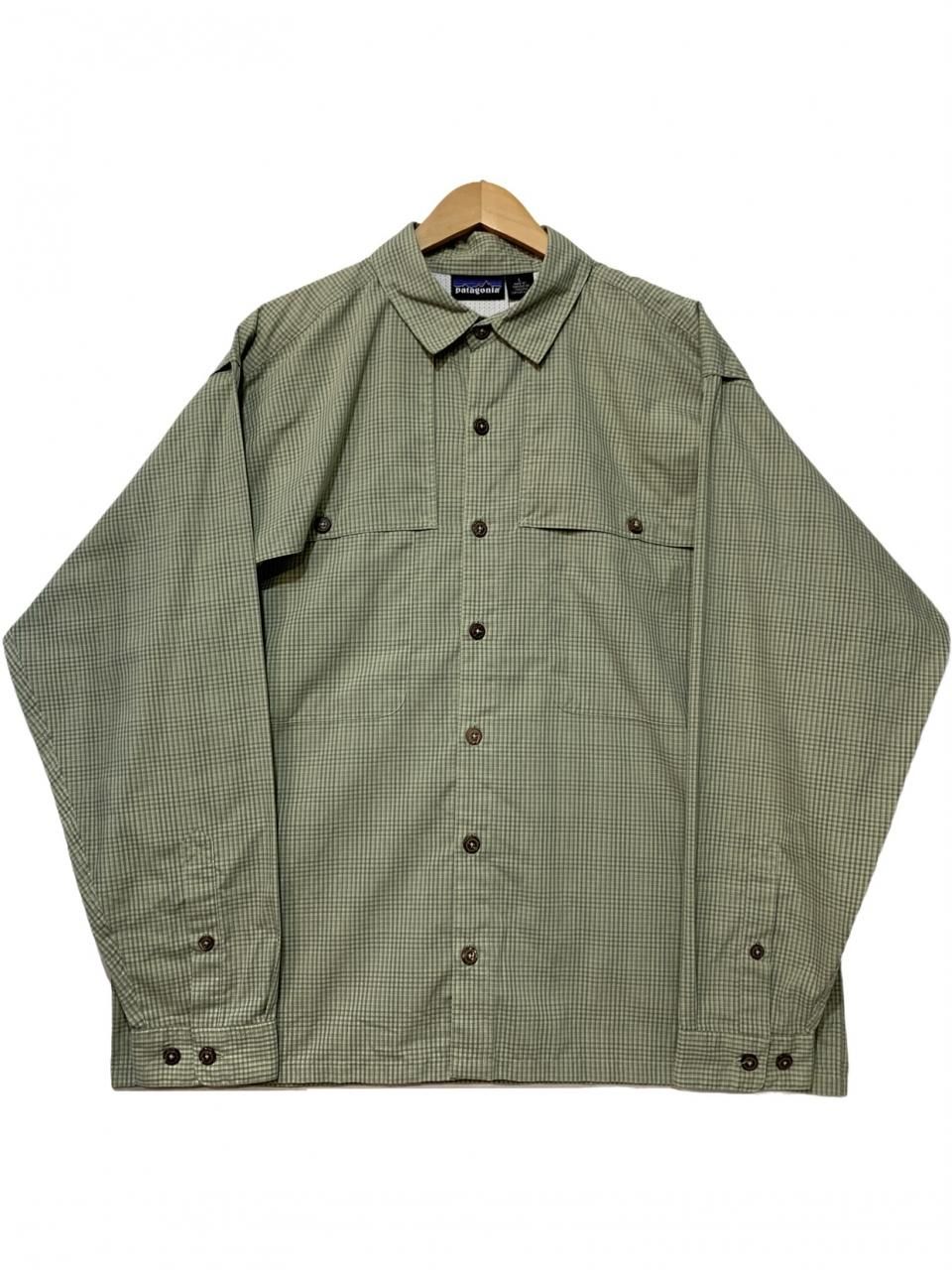 00年製 patagonia Island Hopper L/S Shirt オリーブ L 00s 00年製 patagonia Island Hopper L/S Shirt オリーブ L 00s