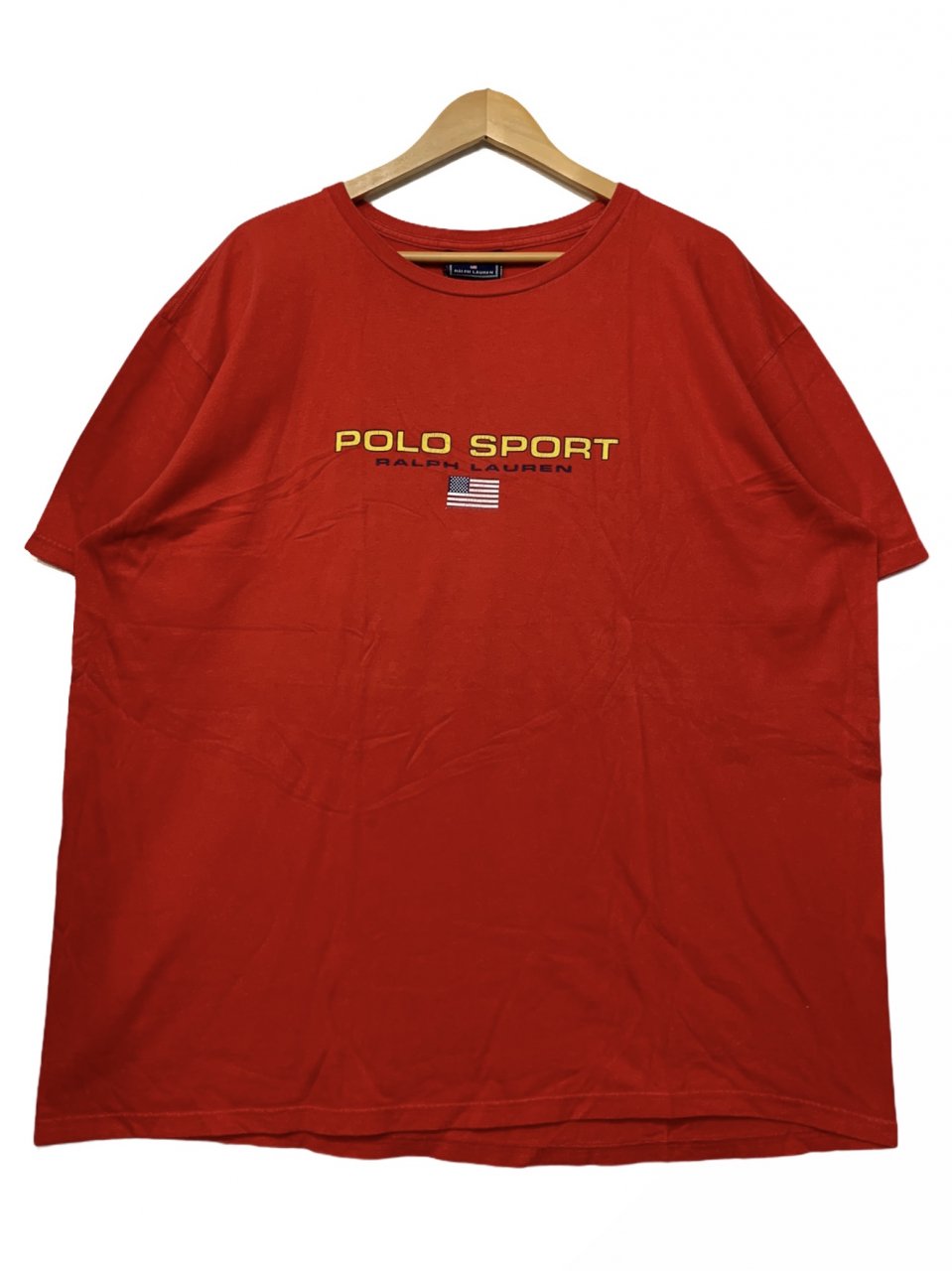 90s〜00s POLO SPORT Logo S/S Tee 赤 XL ポロスポーツ 半袖 Tシャツ ...