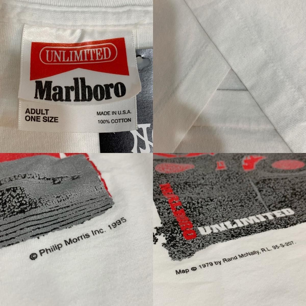 USA製 95年 Marlboro Unlimited Pocket S/S Tee 白 XL 90s USA製 95年 Marlboro Unlimited Pocket S/S Tee 白 XL 90s