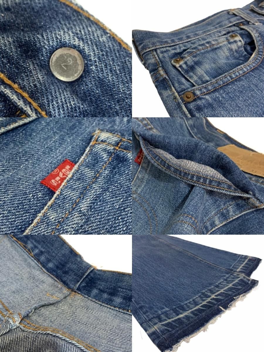 1970s LEVI'S 517 FLARE DENIM 66前期 ☆ LEVI'S 517 W32 70'S 66前期 トップボタン裏2 シングル