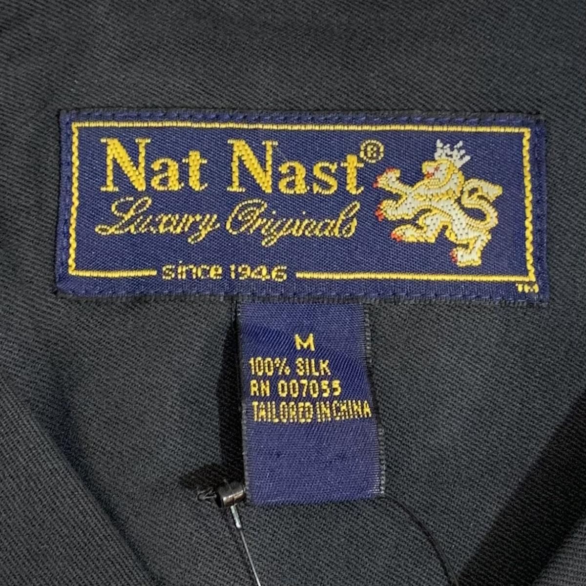 Nat Nast ナットナスト　シルクsilk オープンカラーシャツ　開襟 楽天市場】NAT NAST Silk Open Collar S/S Shirt 黒 L