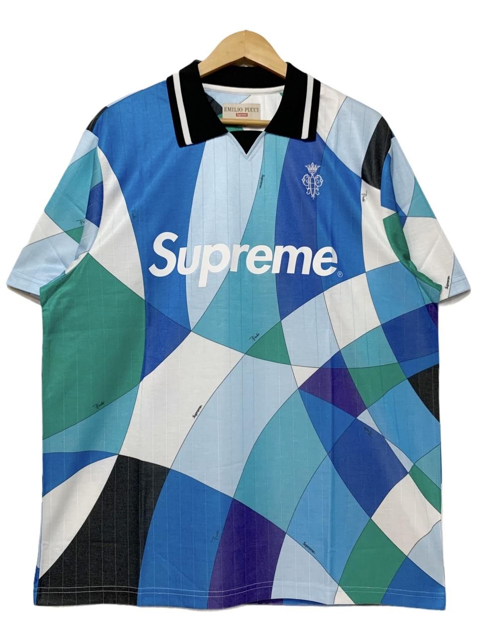 新品 21SS SUPREME × Emilio Pucci Soccer Jersey 青 L シュプリーム エミリオプッチ サッカー ジャージ  ユニフォーム ブルー BLUE 2021春夏 - NEWJOKE ONLINE STORE