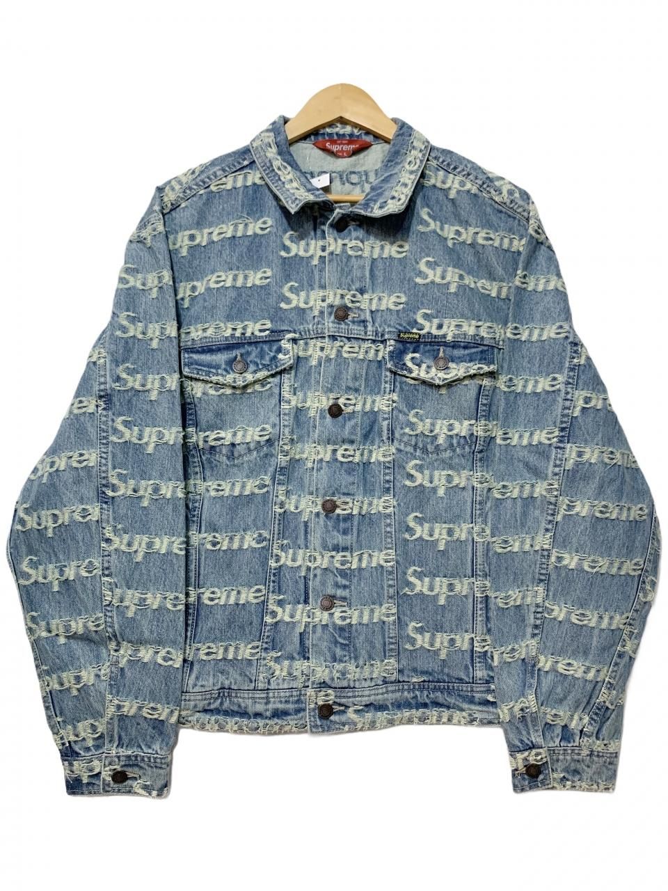 Frayed Logos Denim Trucker Jacket シュプリーム