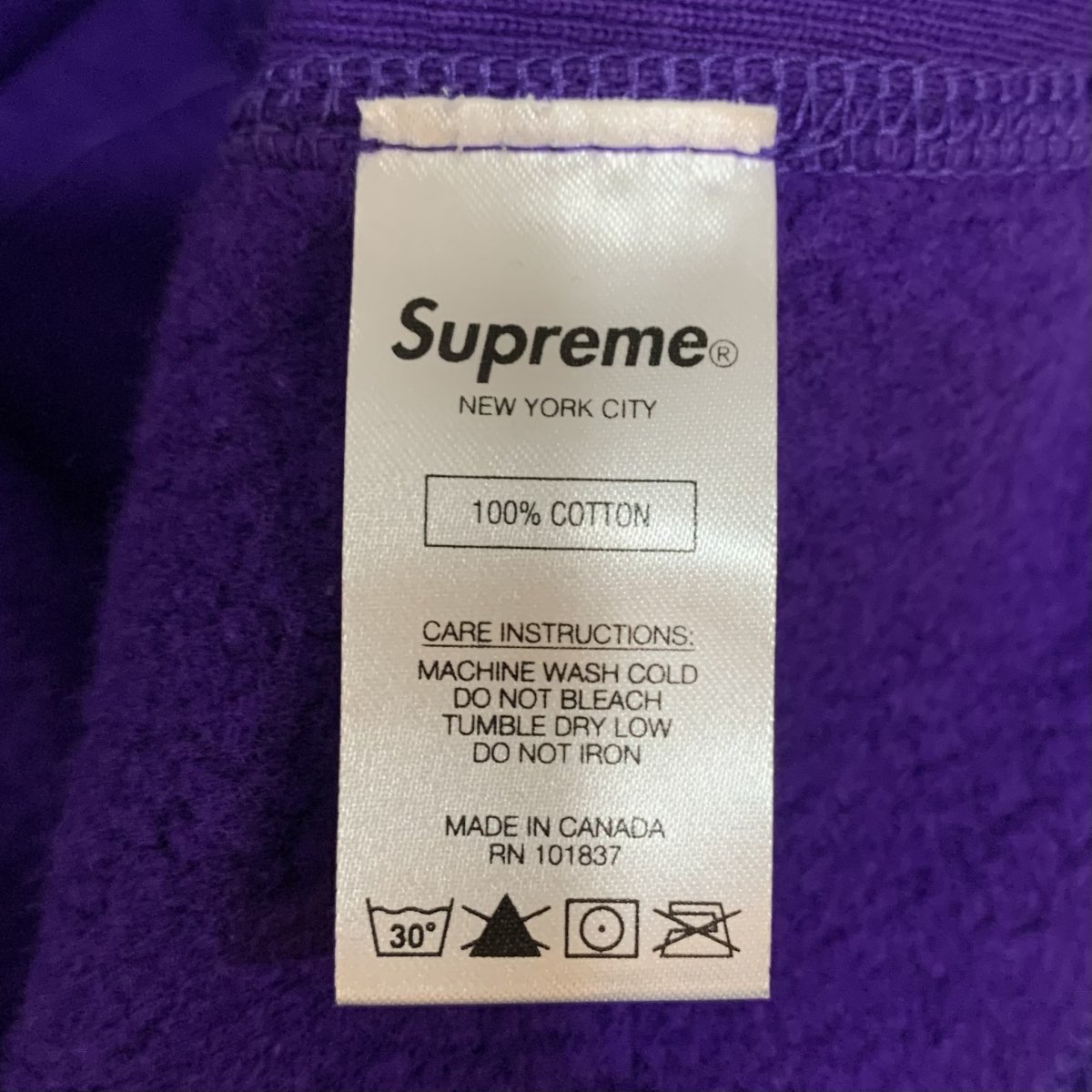 新品 20AW SUPREME Cross Box Logo Hooded Sweatshirt 紫 S