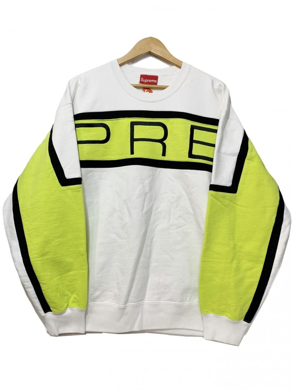 送料込☆supreme paneled crewneck  L  スエット