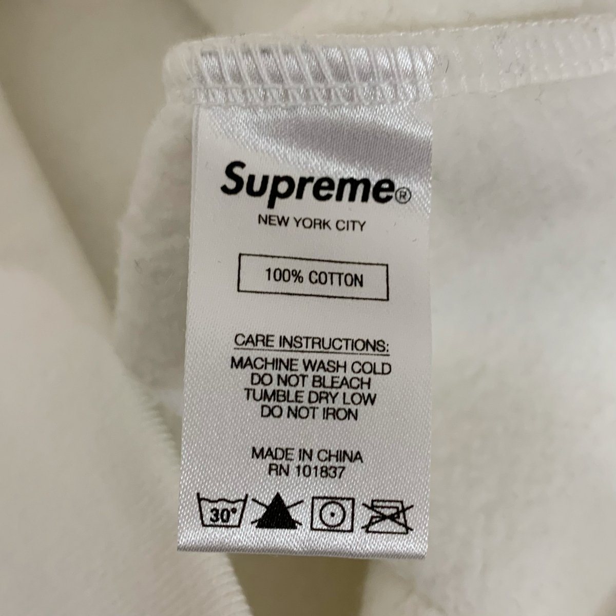 21SS SUPREME Paneled Crewneck 白 L シュプリーム パネルクルーネック