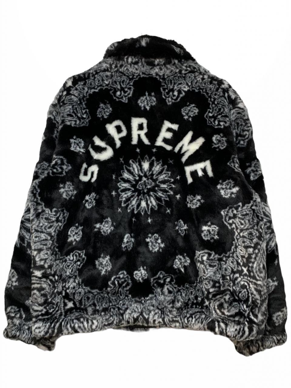 supreme 21ss faux fur bomber 黒 XL