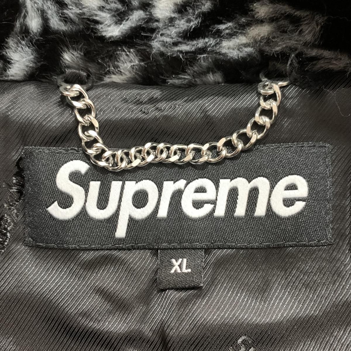 supreme 21ss faux fur bomber 黒 XL