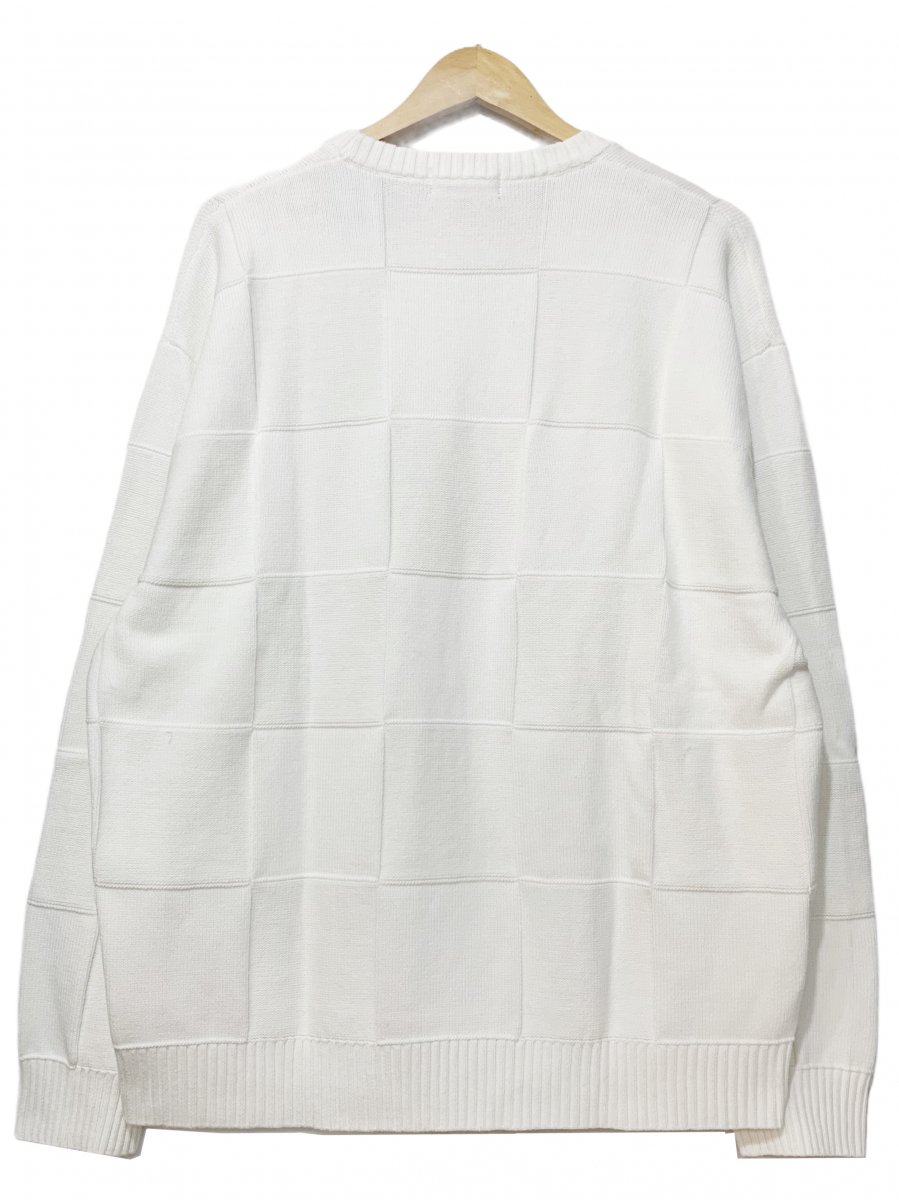 新品 21SS SUPREME Tonal Checkerboard Small Box Sweater 白 XL シュプリーム  チェッカーボードスモールボックスセーター WHITE 2021春夏 - NEWJOKE ONLINE STORE