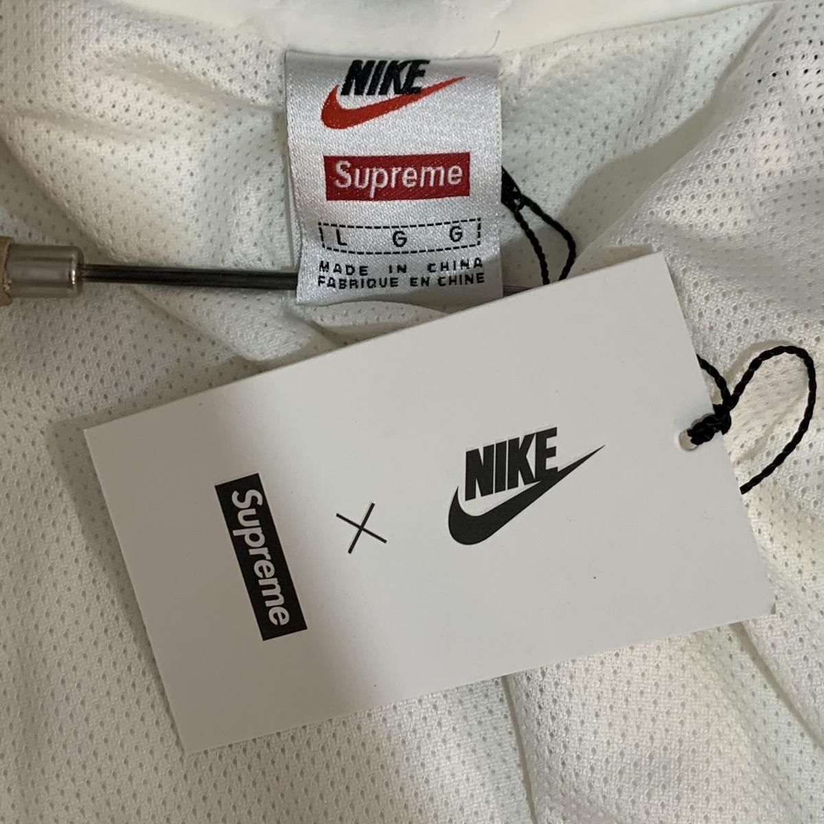 新品 21SS SUPREME × NIKE Velour Track Jacket 白 L シュプリーム ...