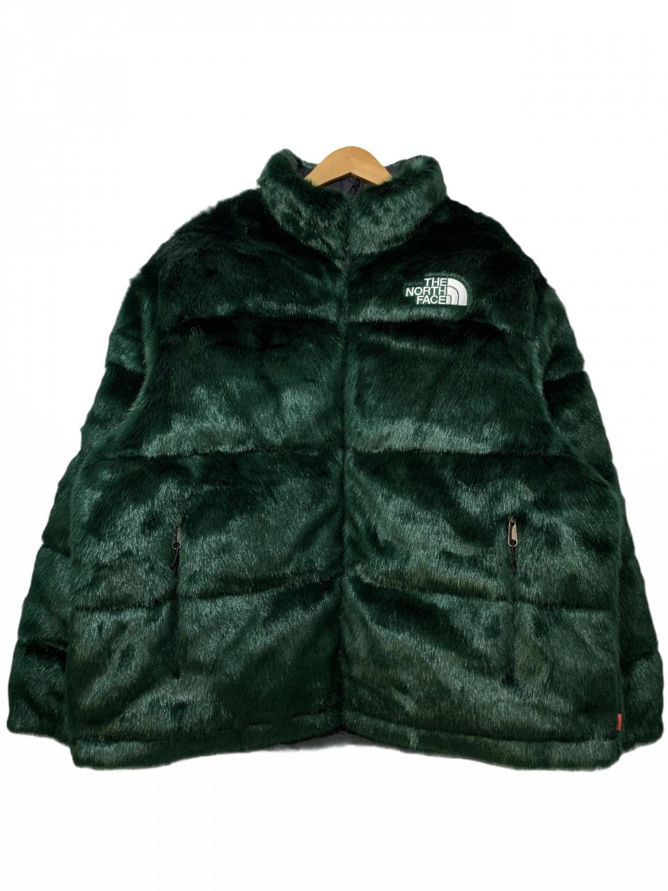 新品 20AW SUPREME × THE NORTH FACE Faux Fur Nuptse Jacket 緑 XL 