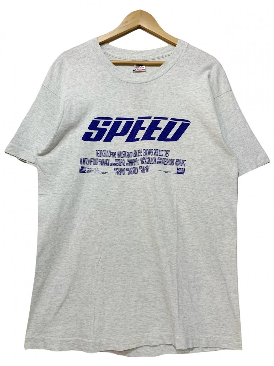 USA製 94年 SPEED S/S Tee 薄灰 L 90s スピード 半袖 Tシャツ プリント ロゴ Keanu Reeves キアヌリーヴス  映画T ムービーT アッシュグレー 古着 - NEWJOKE ONLINE STORE