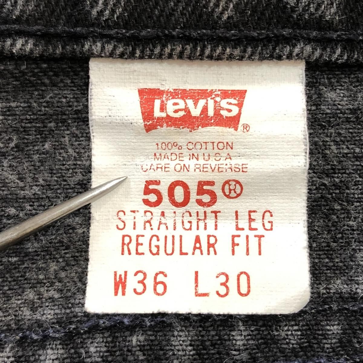 USA製 年 Levi's  Black Denim Pants 黒 W×L s リーバイス