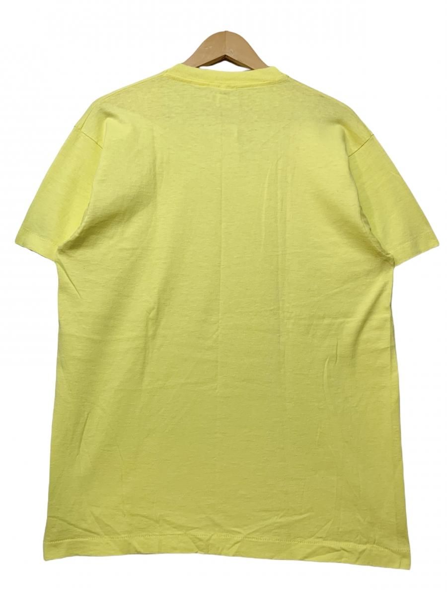 USA製 90s FRUIT OF THE LOOM Plain S/S Tee 黄 L フルーツオブザ