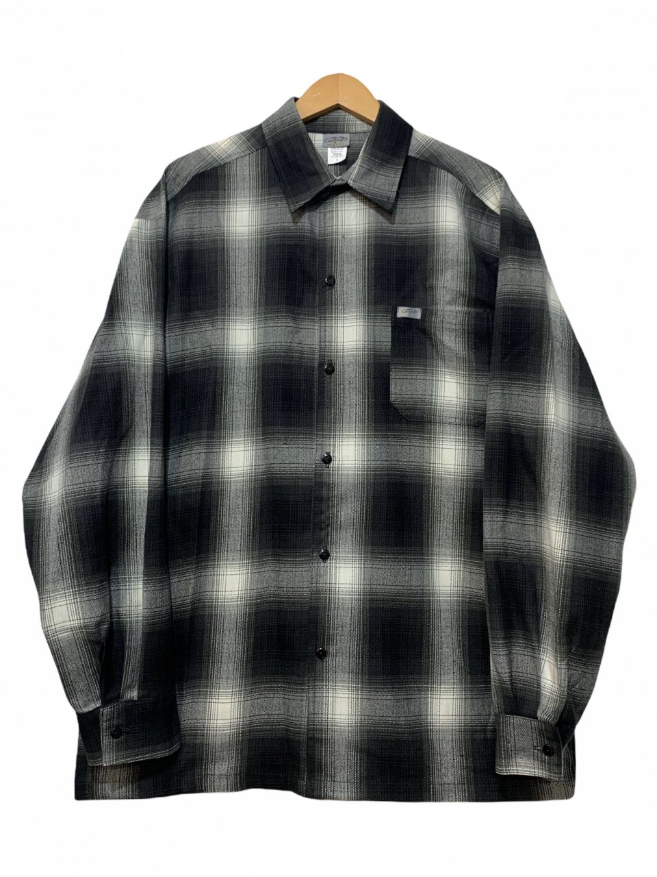 新品 CALTOP Ombre Check L/S Shirt (BLACK) キャルトップ 長袖 チェックシャツ オンブレチェック シャドーチェック  黒 ブラック カルトップ - NEWJOKE ONLINE STORE