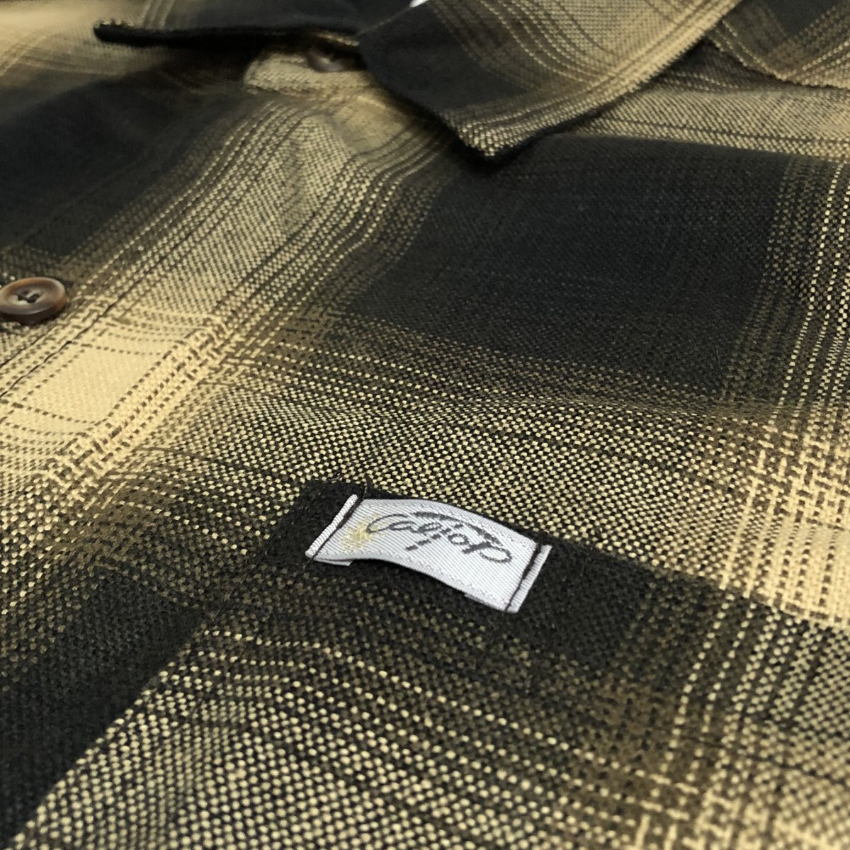 新品 CALTOP Ombre Check L/S Shirt (BROWN) キャルトップ 長袖