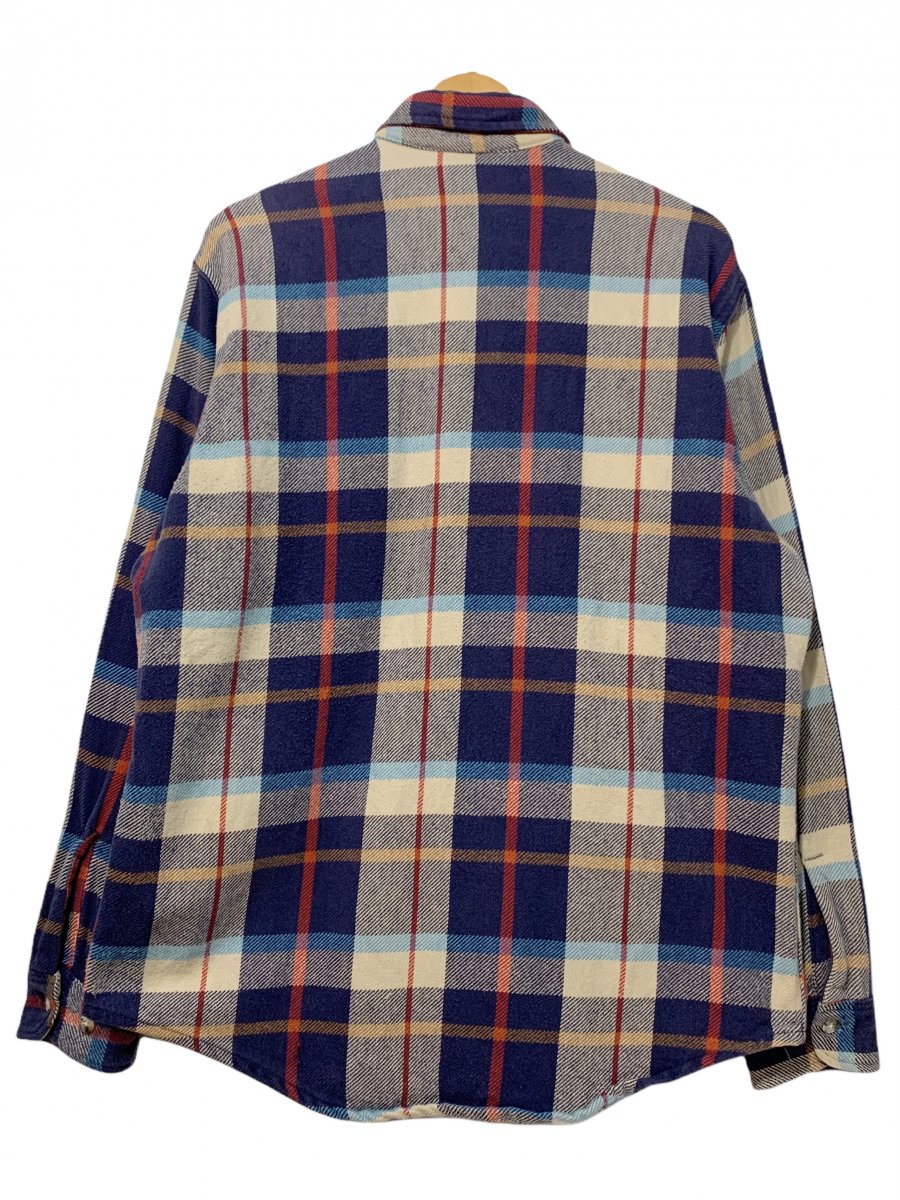 USA製 90s ST JOHN'S BAY Check Flannel L/S Shirt 紺 L セント ...