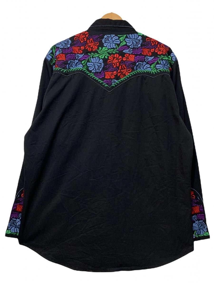 Scully Embroidered L/S Western Shirt 黒 XL スカリー 長袖