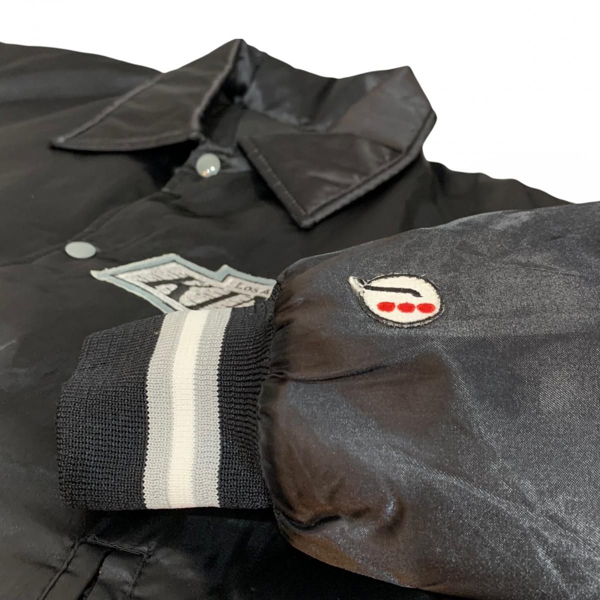 カナダ製 90s Los Angeles Kings Satin Varsity Jacket 黒 L カナダ製 90s Los Angeles Kings Satin Varsity Jacket 黒 L