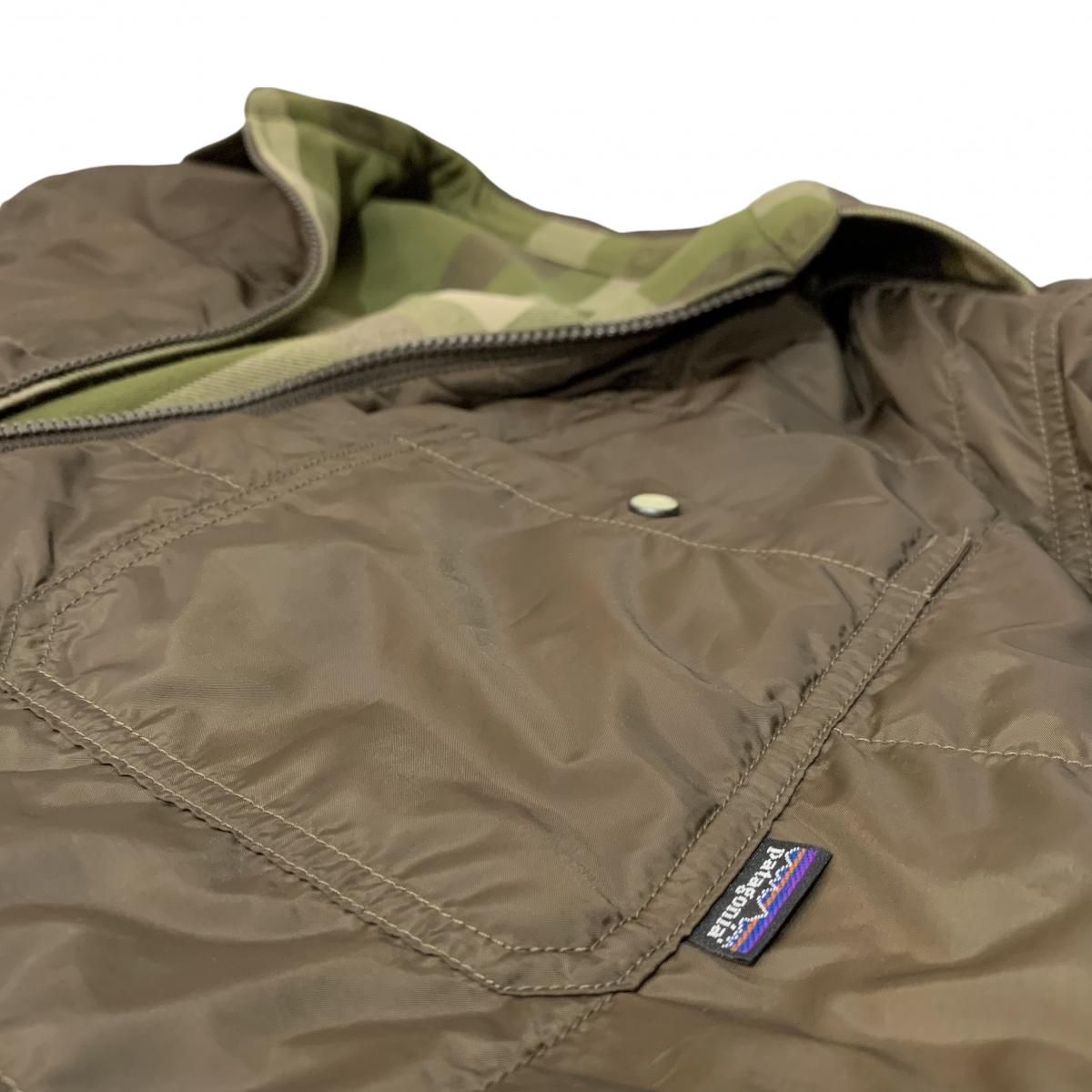 00s patagonia Reversible Flannel Jacket オリーブ茶 L 00s patagonia Reversible Flannel Jacket オリーブ茶 L