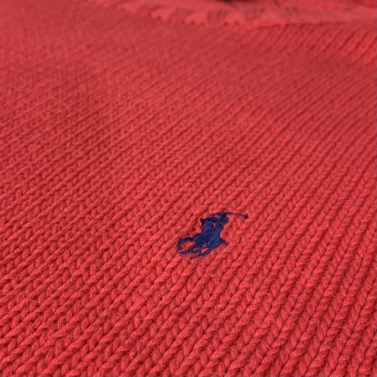 Polo Ralph Lauren Crew-Neck Cotton Knit 赤 XL ポロラルフ