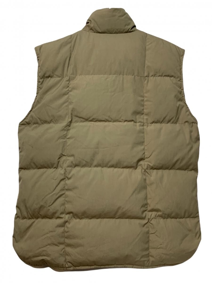 USA製 80s Eddie Bauer Down Vest カーキ緑 M 黒タグ エディー