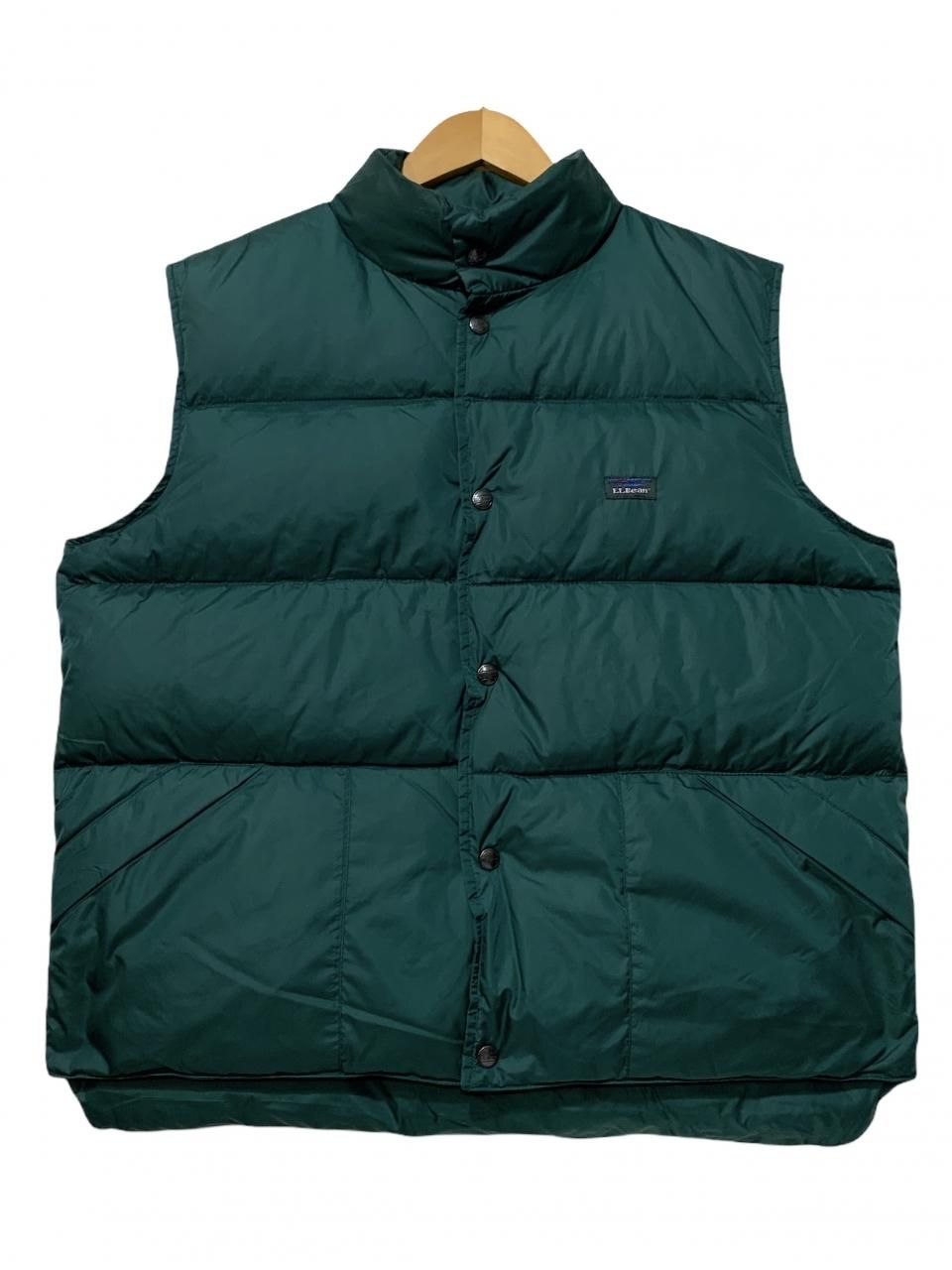 90s~00s L.L.Bean Down Vest 緑 M相当 エルエルビーン ダウンベスト ...