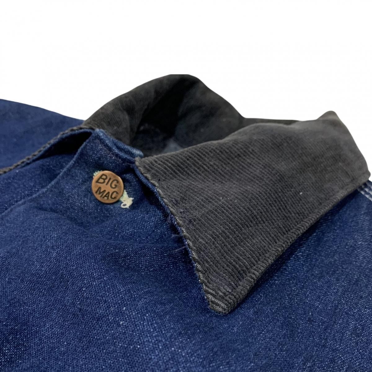 USA製 90s BIG MAC Blanket Lining Denim Coverall 紺 42 ビッグ USA製 90s BIG MAC Blanket Lining Denim Coverall 紺 42 ビッグ