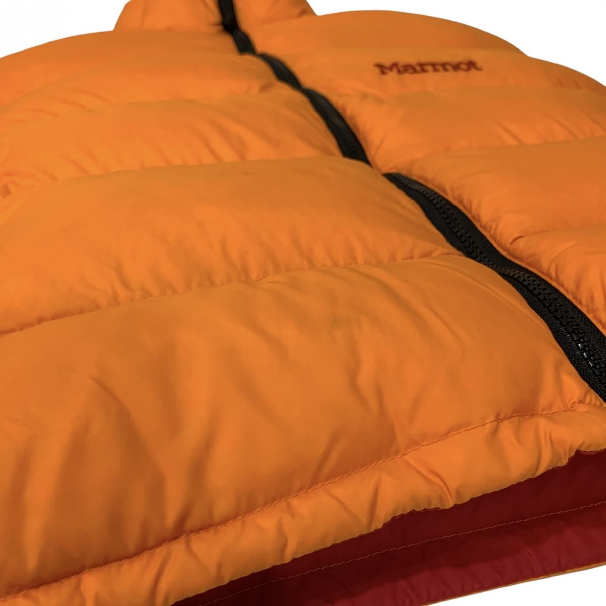 MARMOT Down Jacket オレンジ赤 L マーモット ダウンン MARMOT Down Jacket オレンジ赤 L マーモット ダウンン