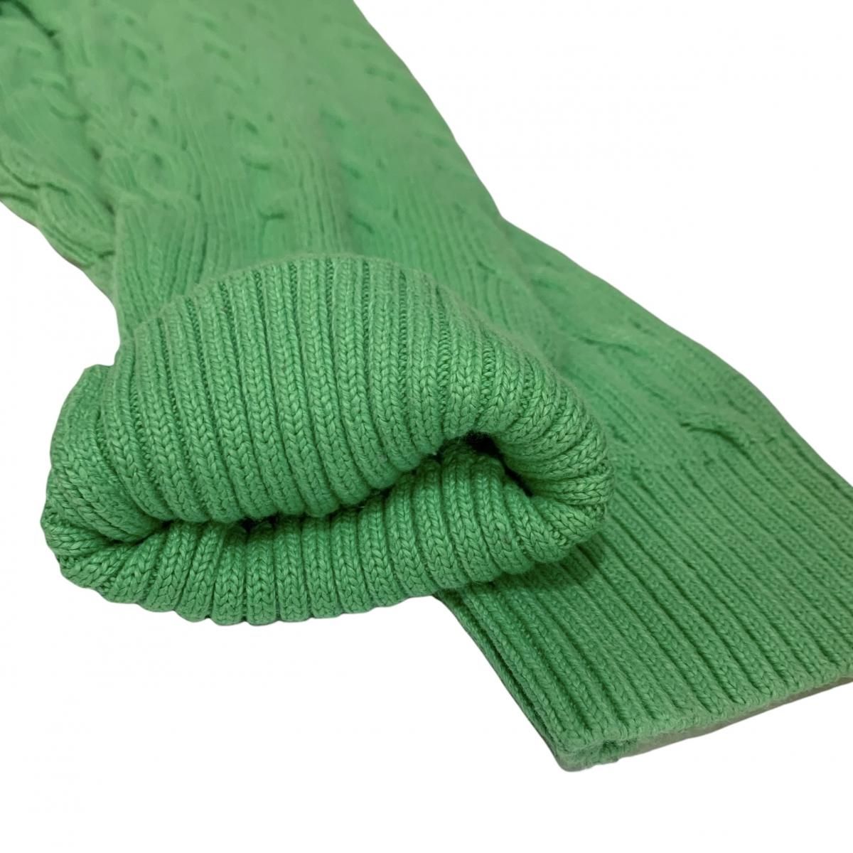 Polo Ralph Lauren Crew-Neck Cotton Cable Knit 黄緑 XXL ポロ