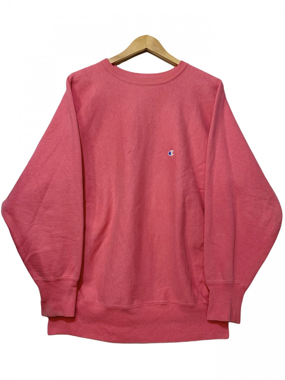 USA製 90s Champion Reverse Weave Sweatshirt ピンク XL 刺繍