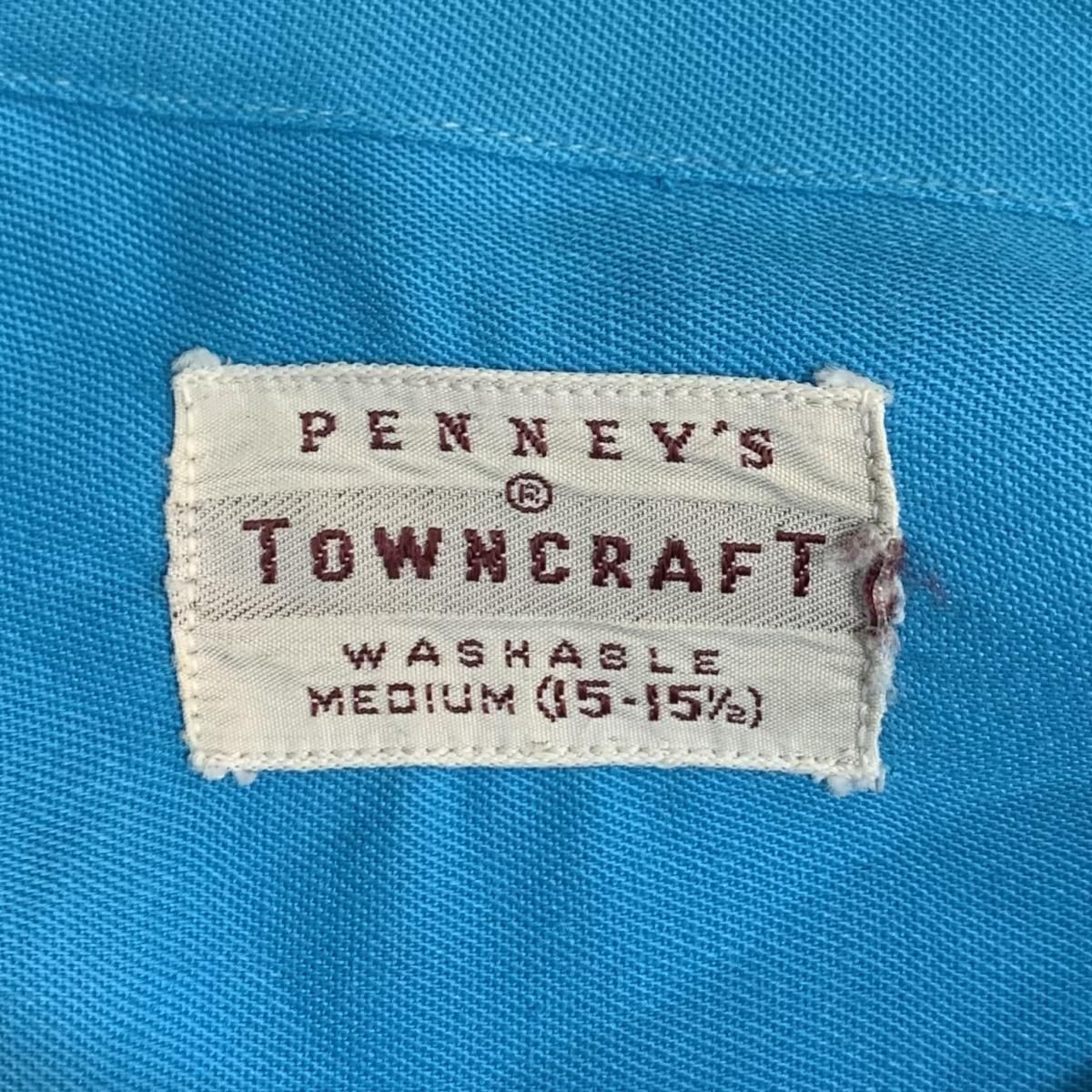50s TOWNCRAFT Rayon Open Collar L/S Shirt 水色 M タウン 50s TOWNCRAFT Rayon Open Collar L/S Shirt 水色 M タウン