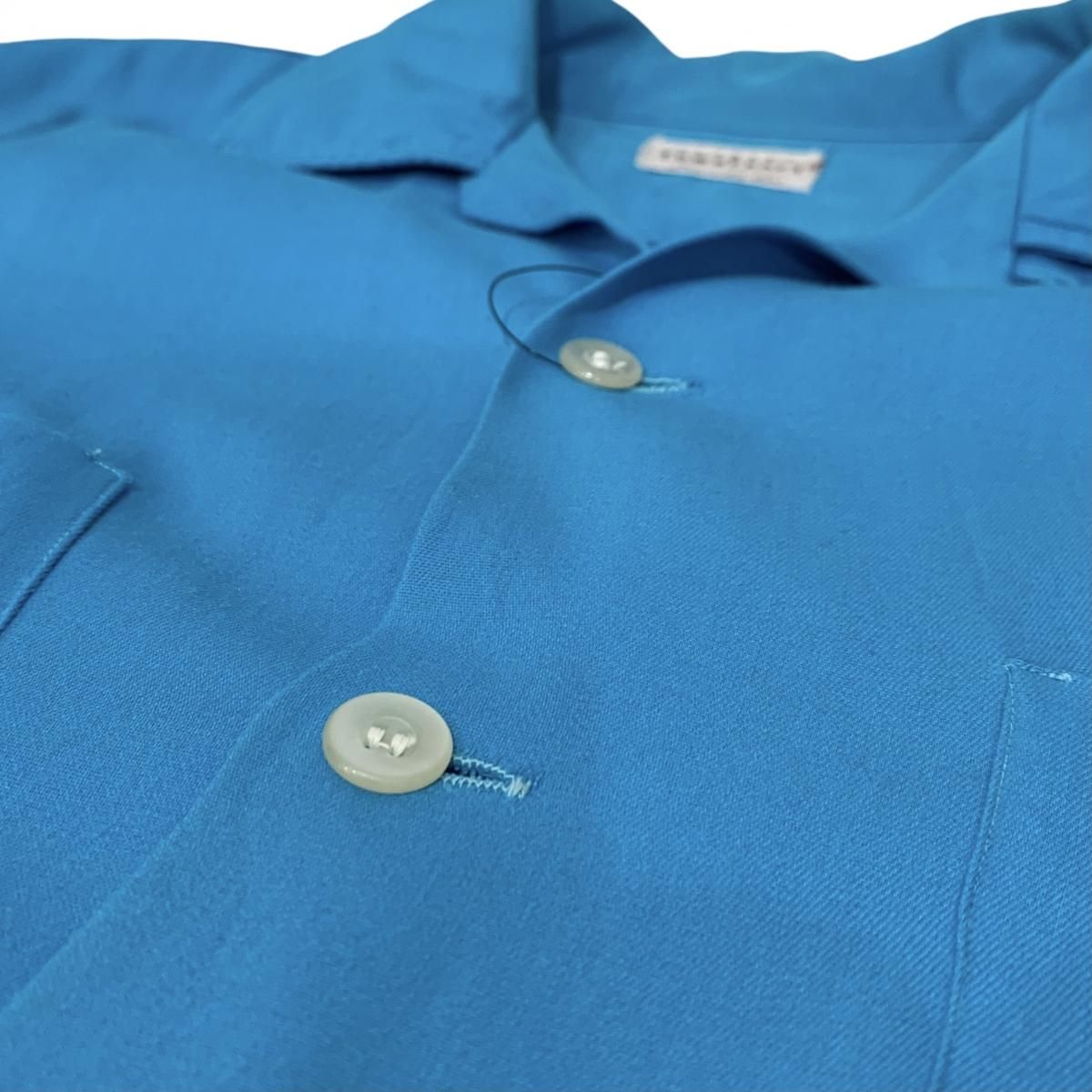 50s TOWNCRAFT Rayon Open Collar L/S Shirt 水色 M タウン 50s TOWNCRAFT Rayon Open Collar L/S Shirt 水色 M タウン