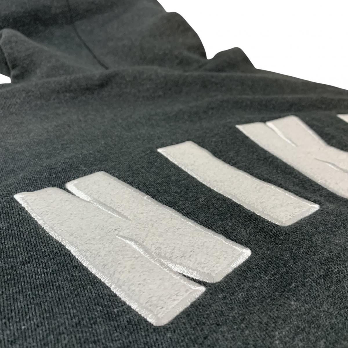 USA製 s NIKE Logo Sweat Hoodie チャコール L ナイキ プルオーバー