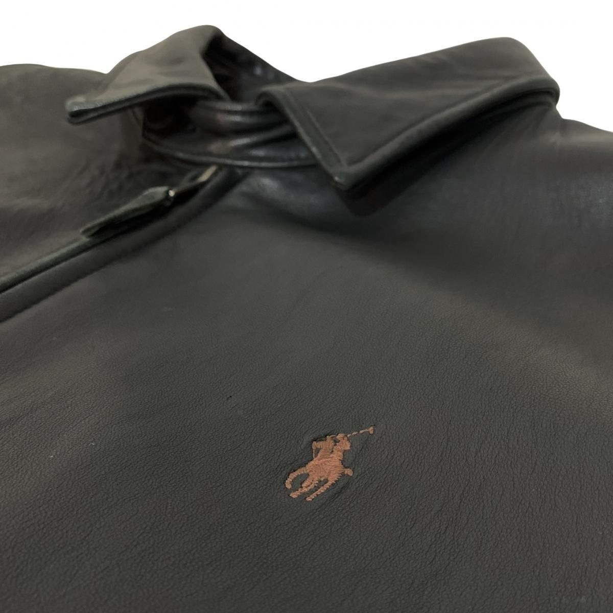 Polo Ralph Lauren Leather Drizzler Jacket 黒 XL ポロラルフ Polo Ralph Lauren Leather Drizzler Jacket 黒 XL ポロラルフ