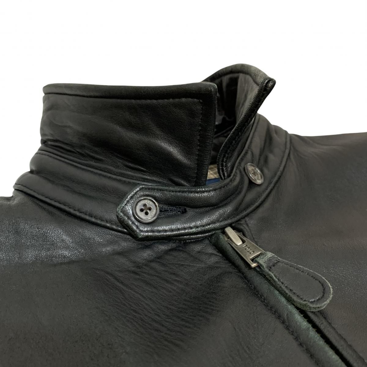 Polo Ralph Lauren Leather Drizzler Jacket 黒 XL ポロラルフ Polo Ralph Lauren Leather Drizzler Jacket 黒 XL ポロラルフ