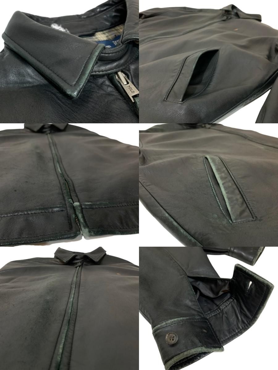 Polo Ralph Lauren Leather Drizzler Jacket 黒 XL ポロラルフ Polo Ralph Lauren Leather Drizzler Jacket 黒 XL ポロラルフ